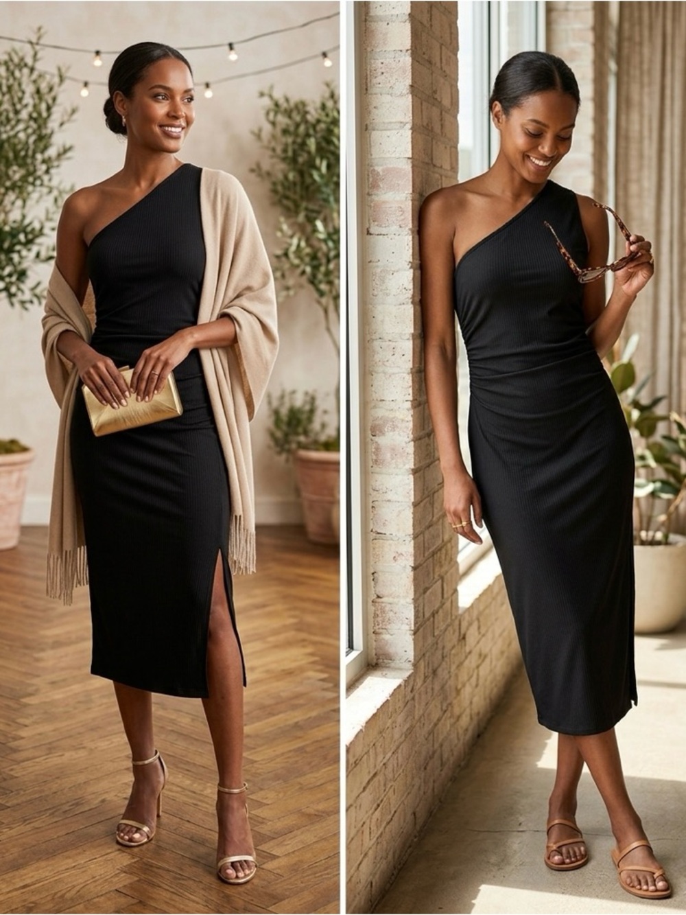 Renee C. One-Shoulder Evening Dress | Size | L